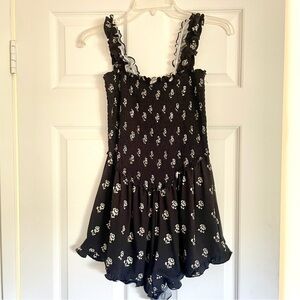 Urban Outfitters Floral Motif Smocked Romper